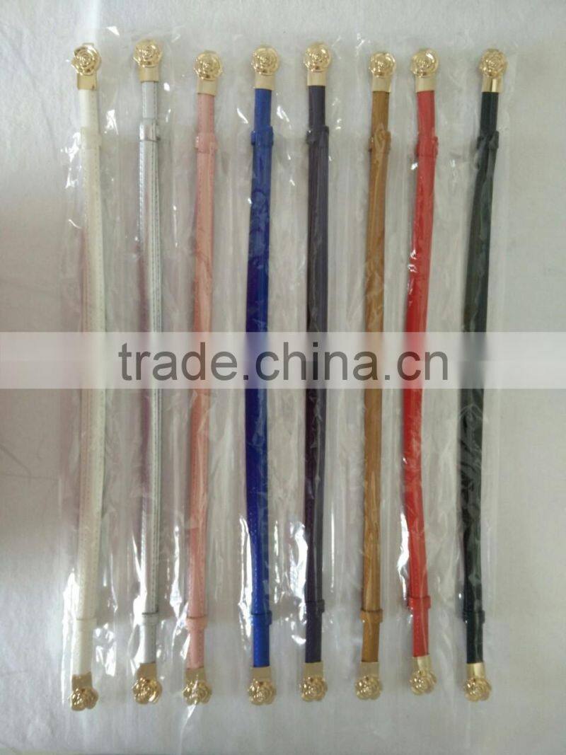 Wholesale colourful flower pattern buckle sex women lady thin PU waist belt
