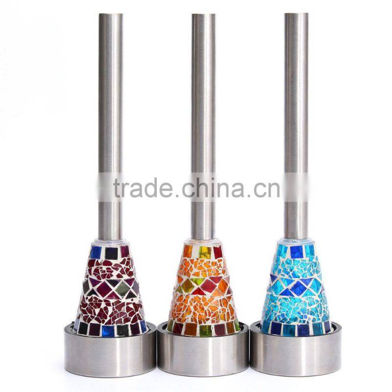 Solar LED Lighting Solar Powered Outdoor Garden Yard Stainless Steel Mosaic Light