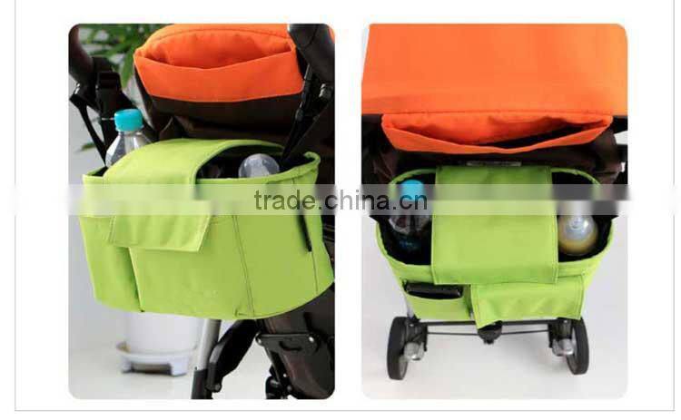 600D polyester baby nappy organizer bag with hanging