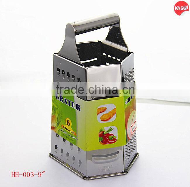 High quality stainless steel 9 inch 6 side grater Steel shank plane HH003