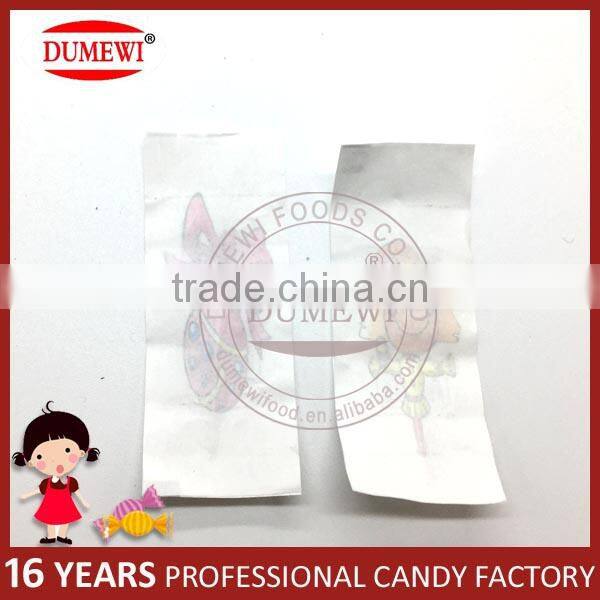 Novelty Cartoon Tattoo Paper VC Bubble Gum in Tube
