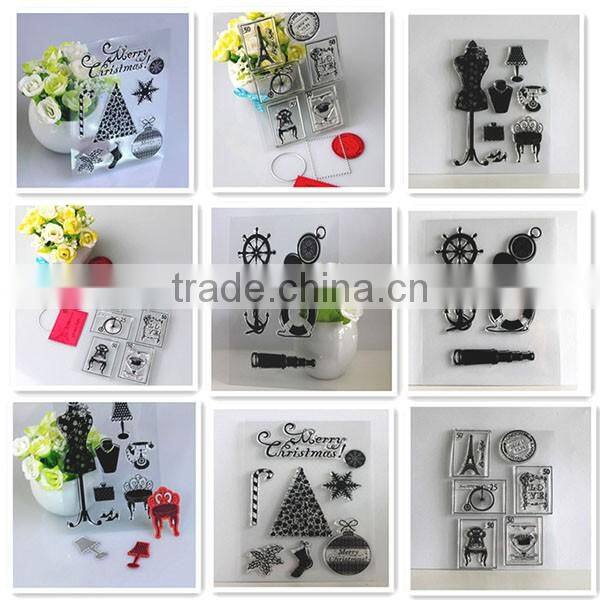 Christmas decor clear stamp and die cut set for scrapbooking