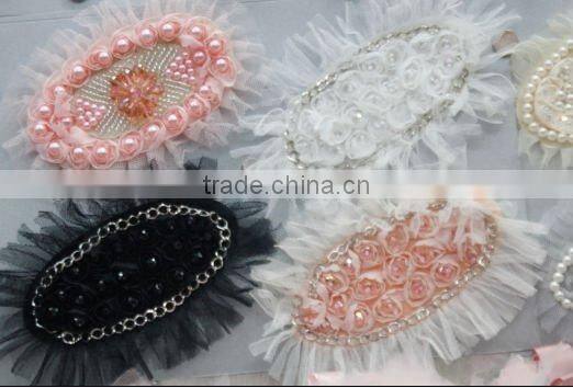 felt flower france hair clips