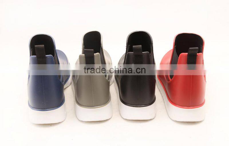 white soft new fashion sport style comfortable elastic gore high quality waterproof shoes for UNISEX women men rain boot wellies