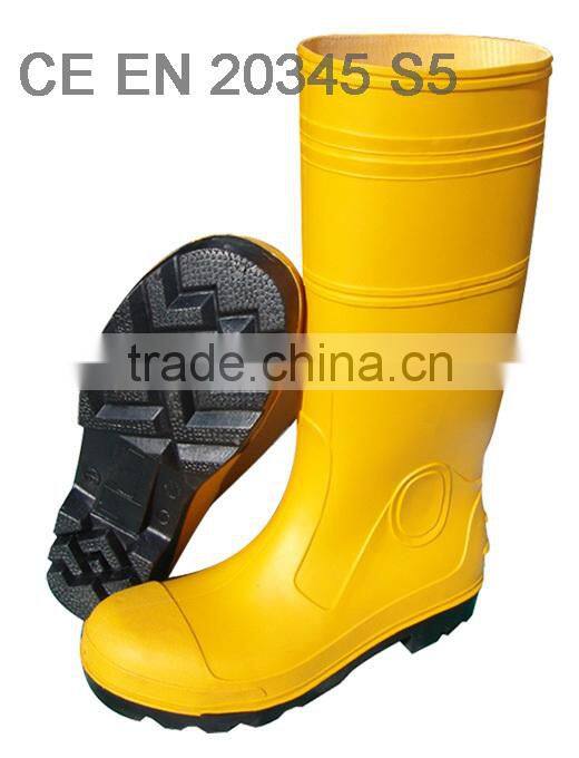 steel toe wellington rain gum boot