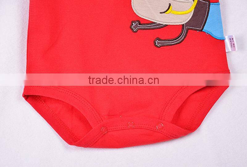 100% embroidery monkey baby girl rompers wholesale