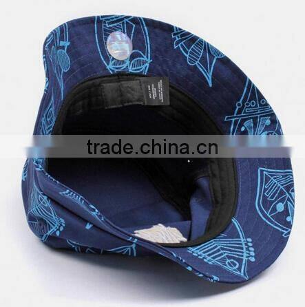 Blue custom blank colorful school bucket hat