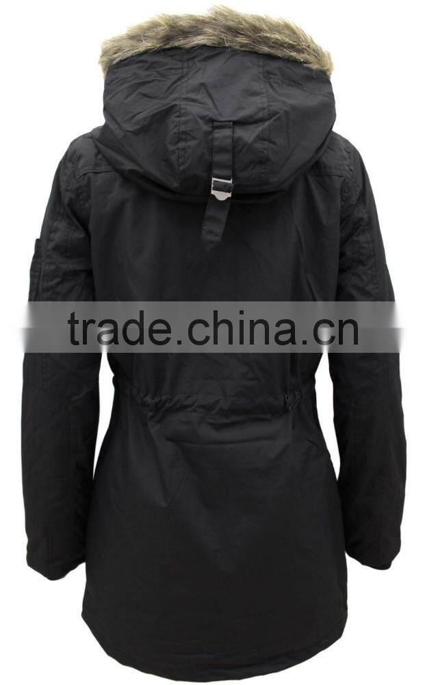 Montana New Womens Military Parka Faux Furs Trim Hood Ladies woodland Jacket Coat