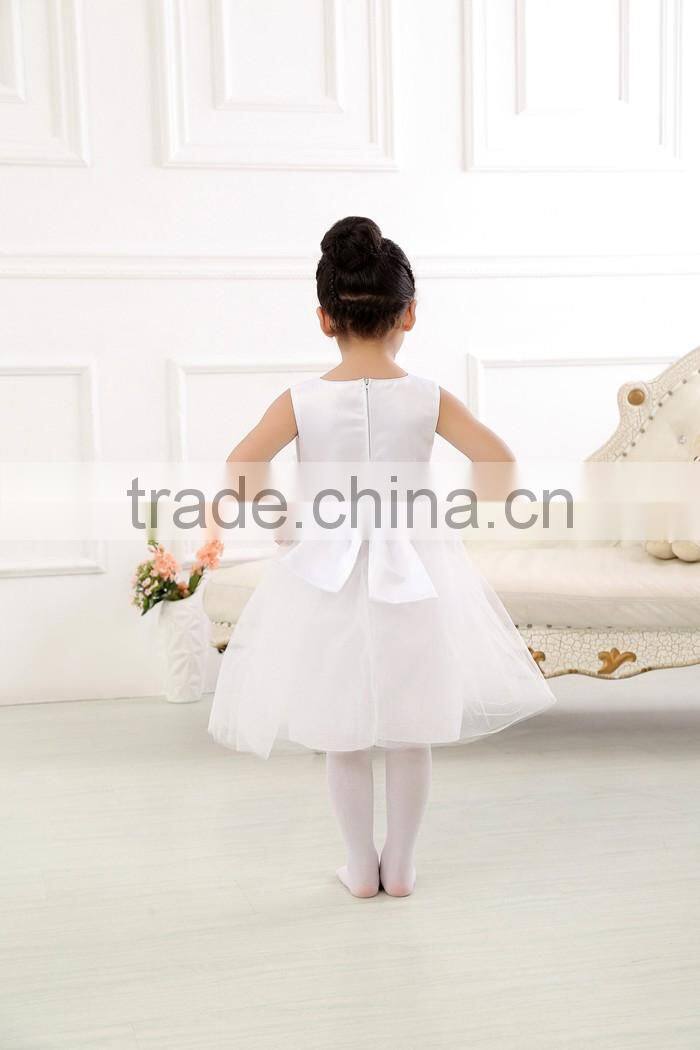 Wholesale fashion baby party dress princess dress baby girl sequin big bow wedding dress