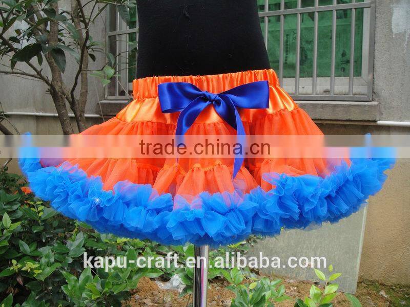 Hot sale baby fluffy pettiskirts girl's tutu chiffon skirt children wear summer boutique party cutting dress