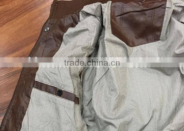 factory supply plus size PU apparel stock jacket