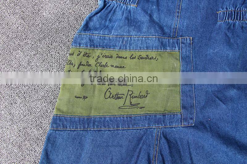 Fashion suspender trousers for girls,lovely overall for childrens,jeans overall for kids