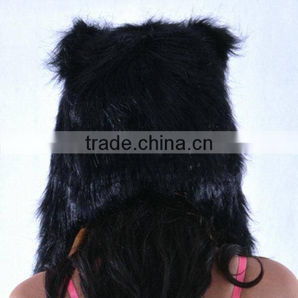 Popular Crazy Selling factory price panda animal hood hat with scarf