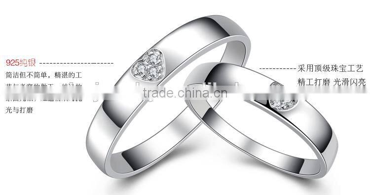 Gift handmade 925 silver couple ring