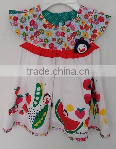 baby girls colorful printed dress for summer