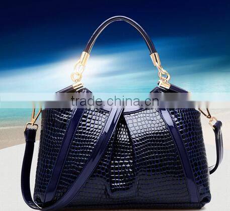 fancy design pu leather Crocodile patterned bags for ladies