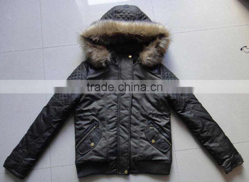 Women Nylon Twill Hoody Winter Padding Jacket