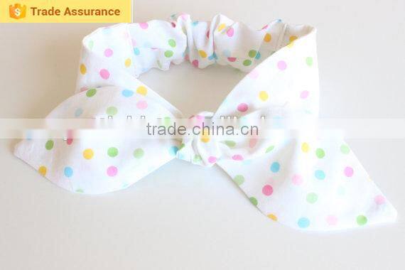 2015 latest Hot selling baby bow cotton headband