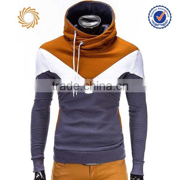 Mens Slim Fit Sweatshirt and Hoodie with high collar side pockets