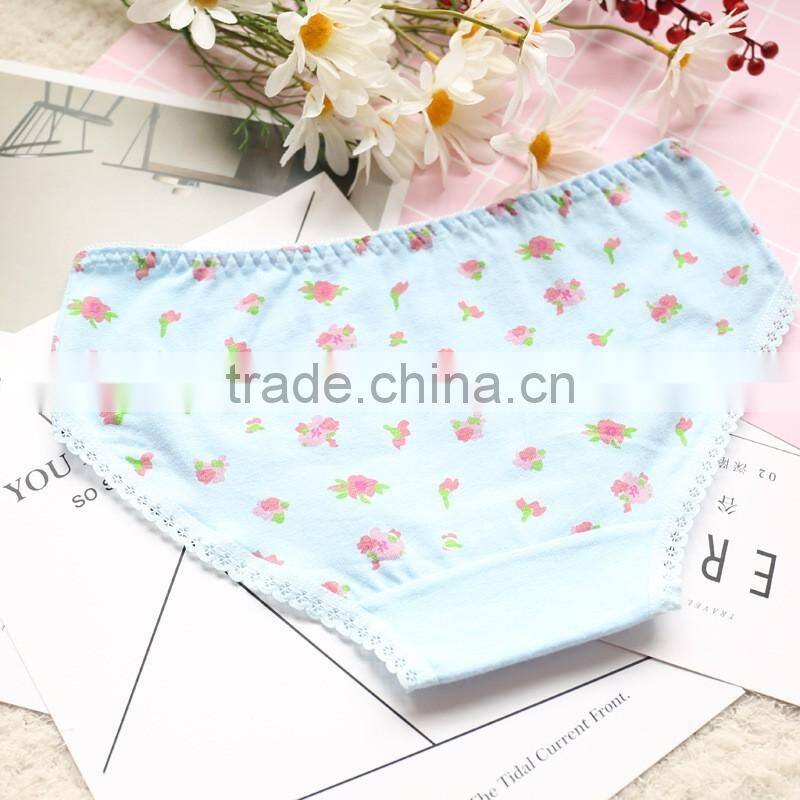 Cute girl cotton briefs underwear Custom Sexy Ladies Underwear cotton panties c7