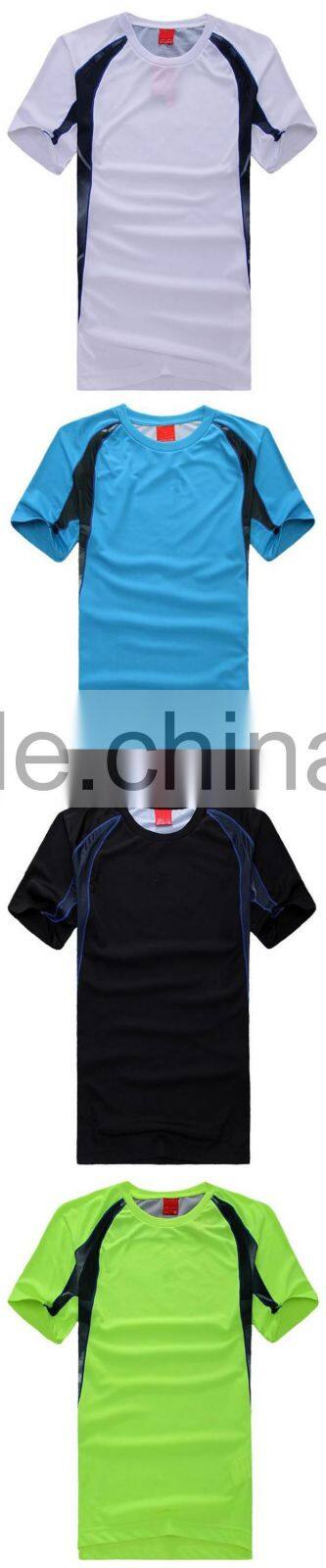 100% polyester white wholesale round neck slim fit men t shirt print