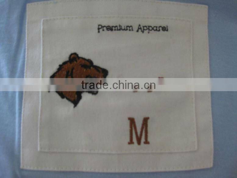 Mens brushed cotton emboridery roundeneck t-shirt FGC13