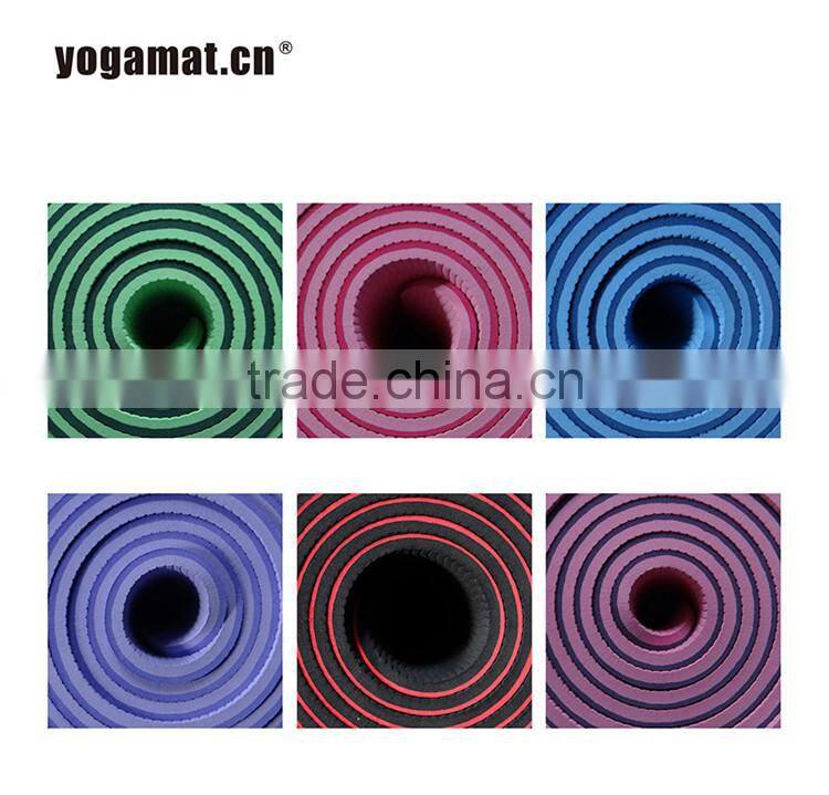 Double Layers Odourless Waterproof Tpe Yoga Mats with anti-slip