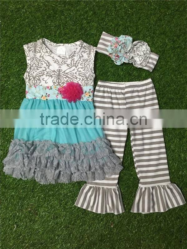 Korea kids clothes posh design little girl summer outfit kids easter outfit