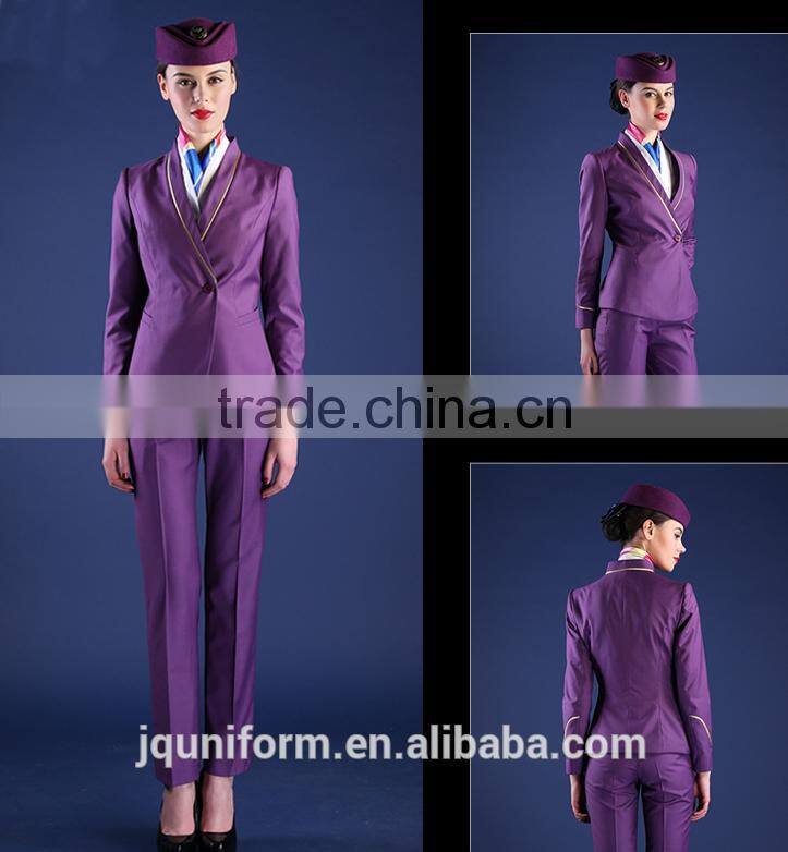 Red sexy airline stewardess uniform