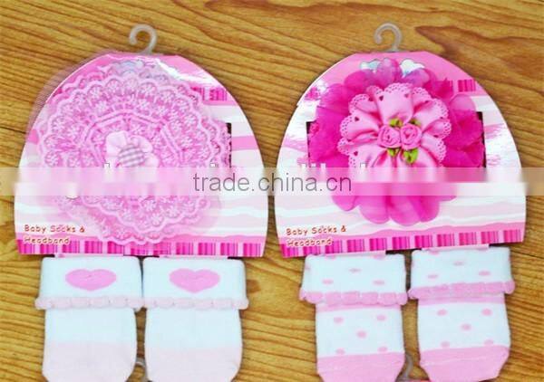 hot sale top baby headband+socks set