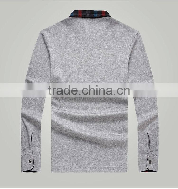 2015 custom high quality long sleeve polo shirt LP3
