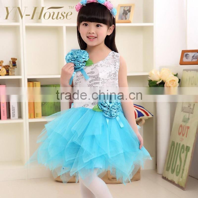 the most beautiful sleeveless appliqued short front & long back flower girl dress