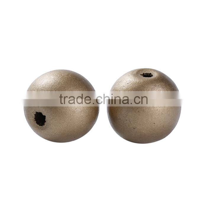 Hot sales round golden Wood Spacer Beads
