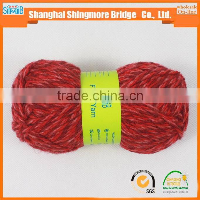 China supplier wholesale wool acrylic blended fancy yarn for knitting sacrf with cheap price