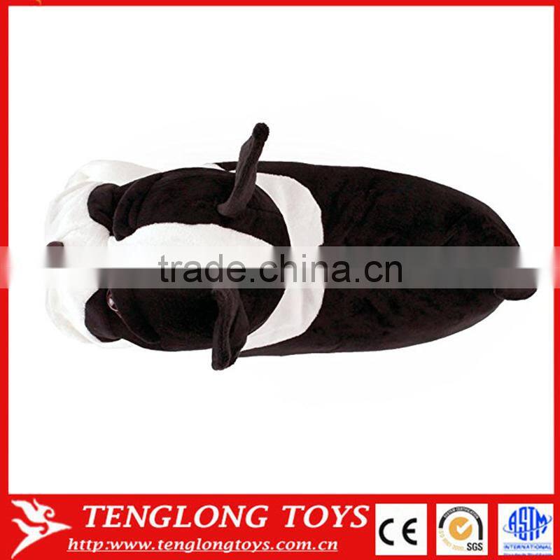 Stuffed animal indoor slippers boston terrier slippers