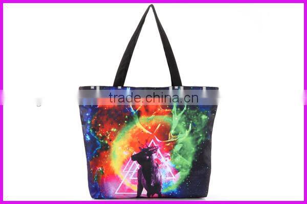 China wholesale digital printing fashion polyester bag for shopping