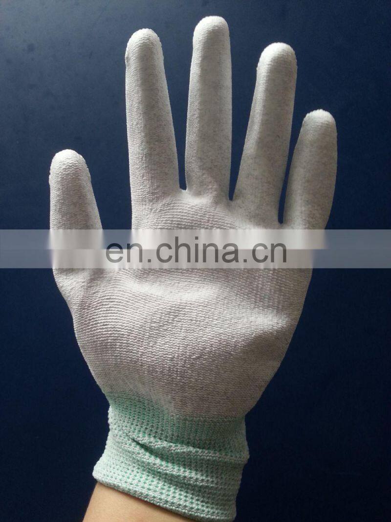 Static dissipative Nylon antistatic ESD palm fit gloves