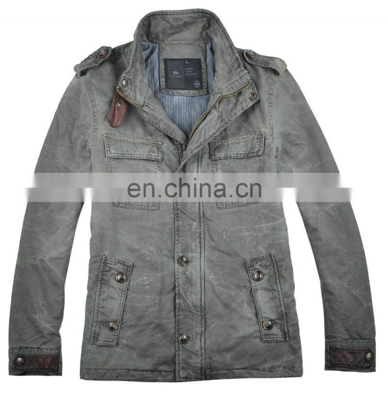 lastest fashion hot selling army handsome spring cotton men long coat