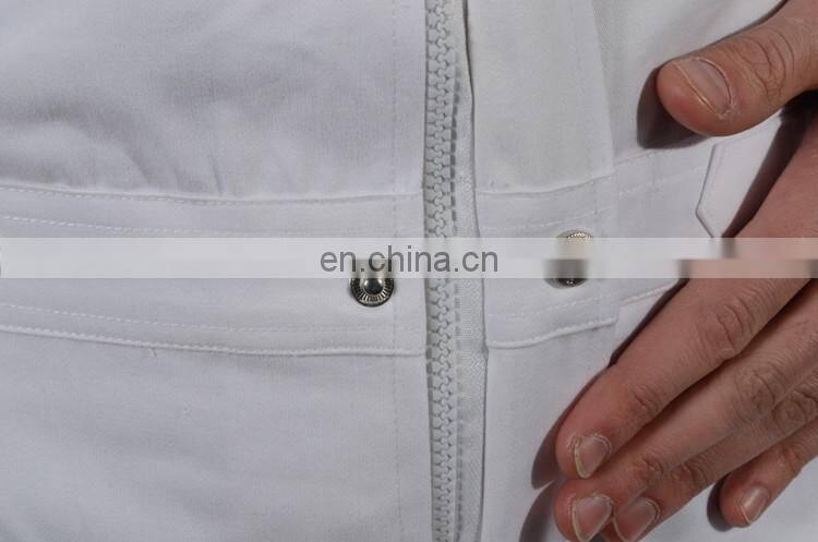 Best Quality Cotton Working Overalls White Men Work Uniforms with One-Piece Set