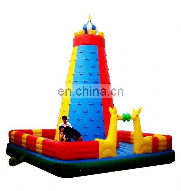Large adult games inflatable rock climbing wall
