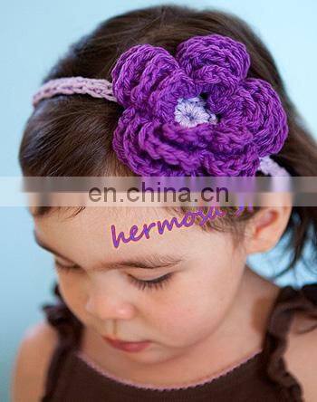 2014 Crochet Newborn Baby Headband With Flowers Photo prop