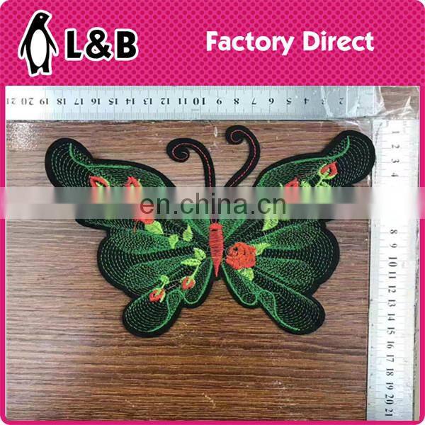 New design Embroidery 3D butterfly hot fix patch