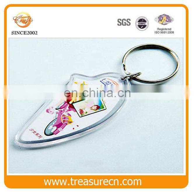 Custom BSCI Design 2D/3D Acrylic Plastic Photo Insert Cheap Keychain