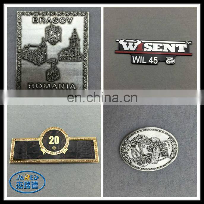high quality and fast delivery custom metal logo sticker