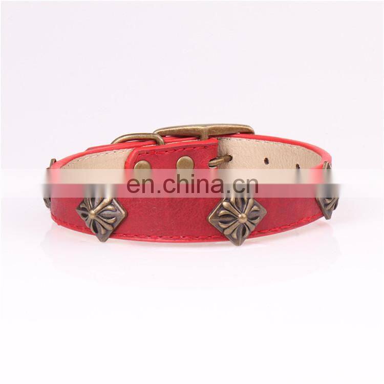 Manufacturing china dogs neck collar 4 inch wide dog collar metal buckle