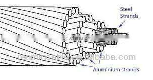 Aluminum Stranded Steel Core ACSR Wire Hidden