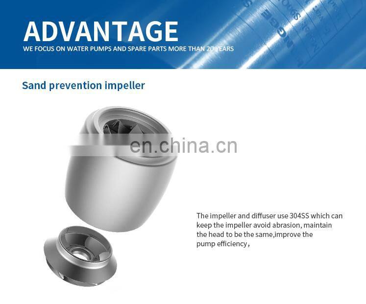 6SP outlet 2 inch multistage centrifugal oil filling deep well submersible pumps