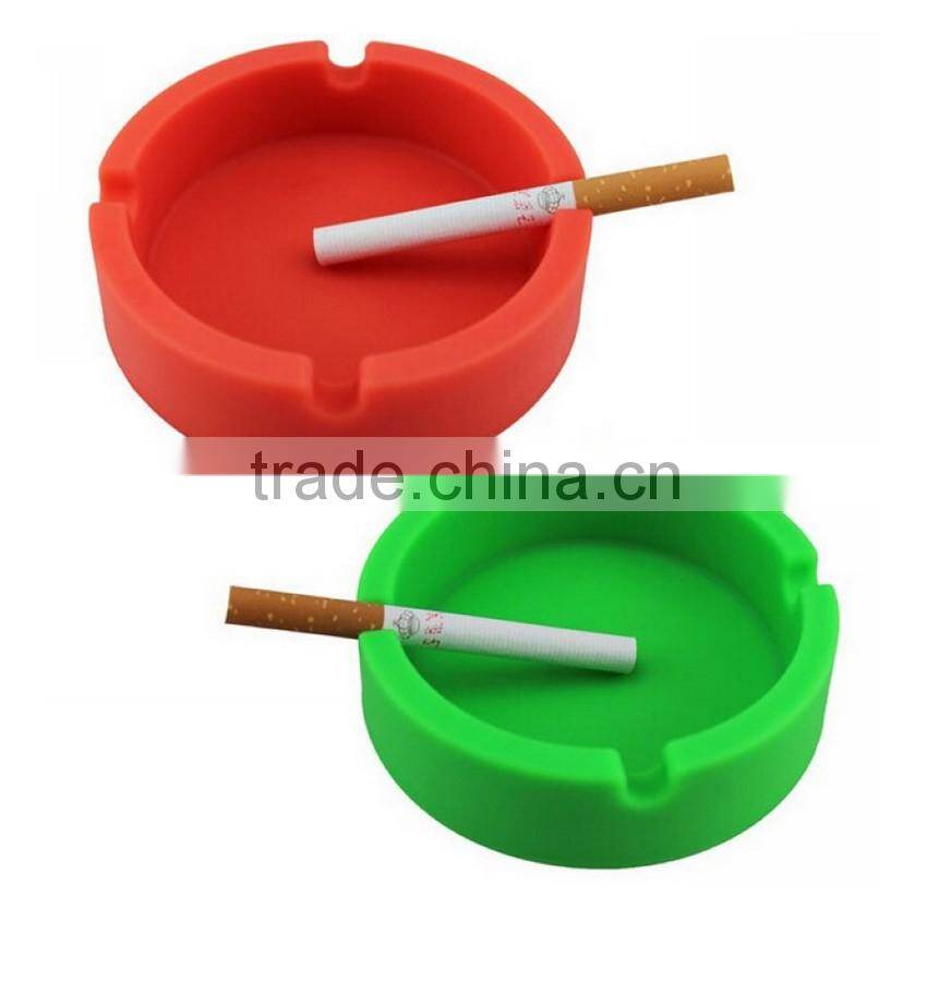 Cheap Soft Eco Friendly Pocket Round Shatterproof Cigar Rubber Silicone Ashtray