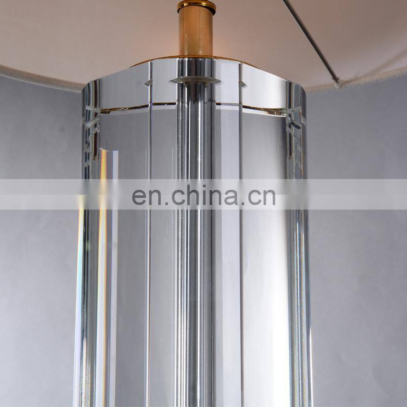 Newest High End Design Gold Metal Crystal Column Table Lamp For Restaurant Villa Home Bedroom