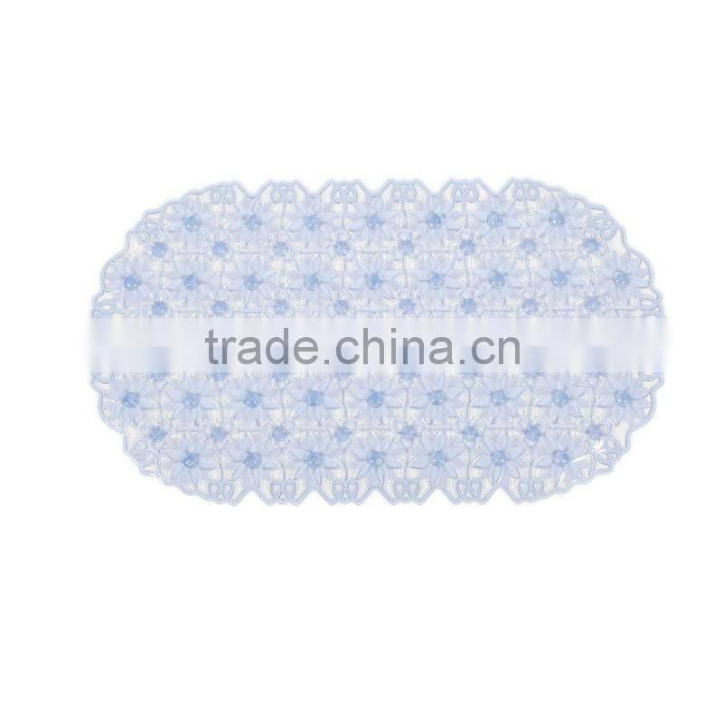 Oval shaped flower shaped pvc door mat